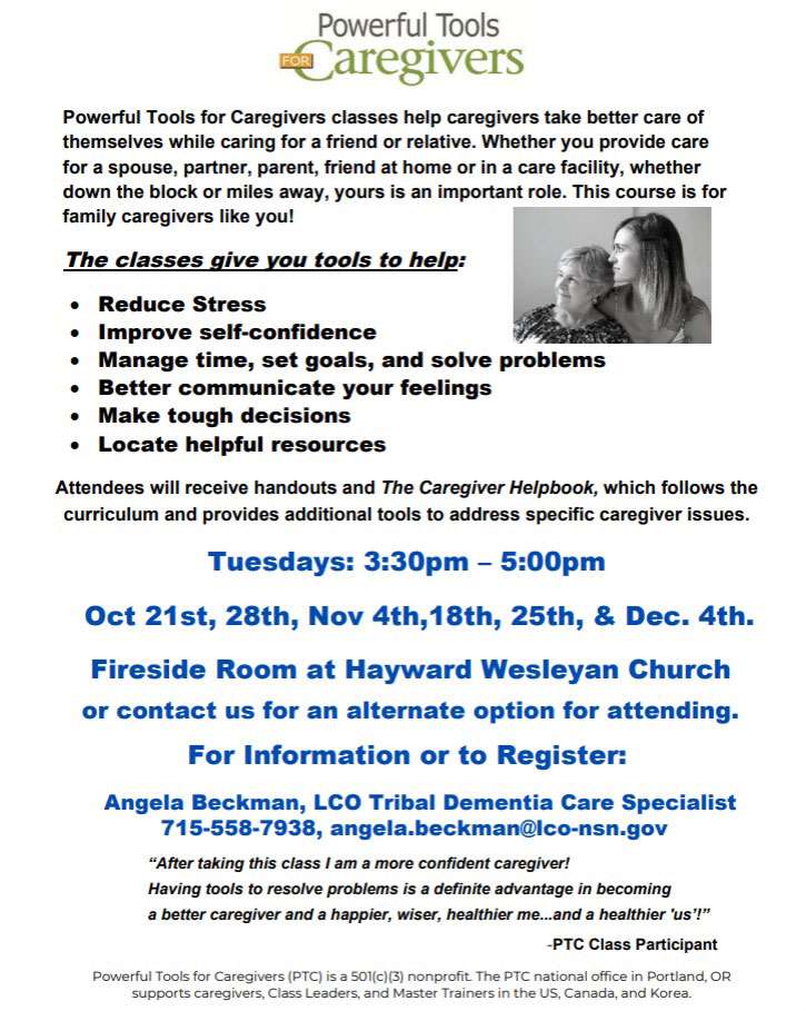 Powerful Tools for Caregivers classes