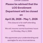 EnrollmentOfficeClosure